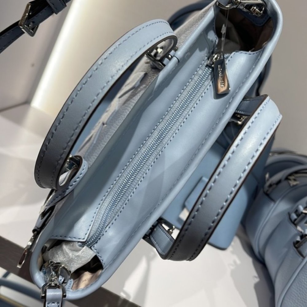 Michael Kors Xs Cryl Conv Tz Tote Pale Blue - Picture 12 of 16